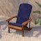 Flash Furniture Teak Adirondack Chairs with Blue Cushions, 2PK 2-JJ-C14501-CSNBL-TEAK-GG - alternate 6